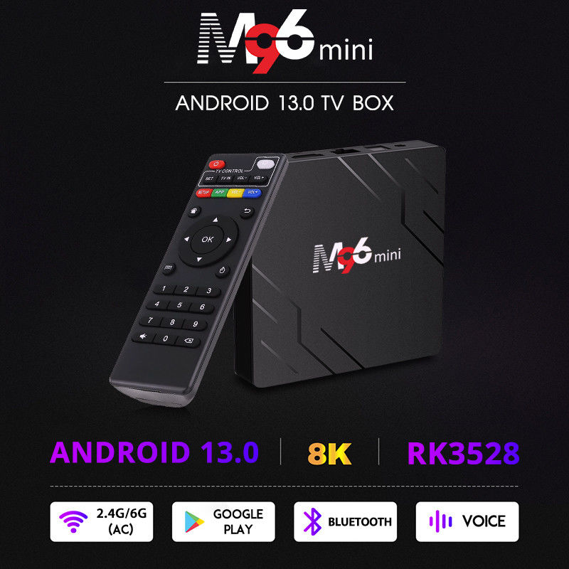ТВ-приставка BT5.0WIFI6 Android 13.0 M96 Mini 4 ГБ DDR4 RAM 2,4G 5G
