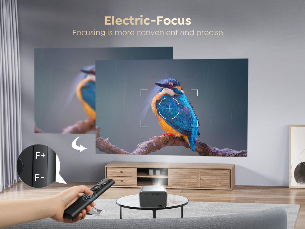 Android 9.0 Новый продукт Электрический фокус LED+LCD HDMI проектор 200 люмен