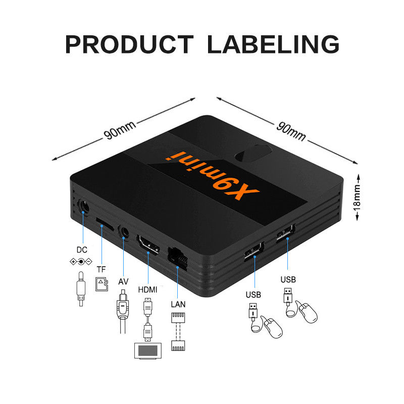 Домашний телевизор X9 MINI Custom OEM Android Player Box 4K Android WiFi TV Box Android 9