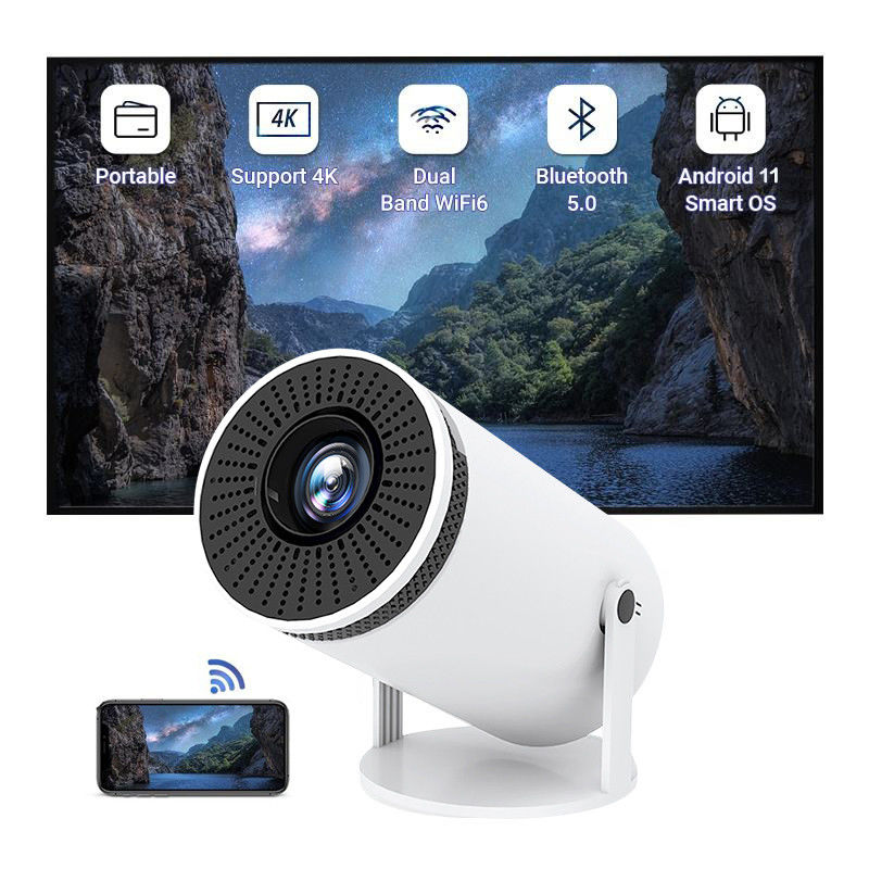 Мини портативный видеопроектор Android 11 HY300 wifi BT Smart Home Theater HY300 Проектор с пультом